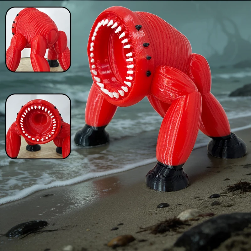 

2026 Bloop Sea Monster 3D-печатная абстрактная игрушка-монстр – Коллекционная фигурка глубоководного существа, съедающего морских обитателей, антистрессовая настольная игрушка
