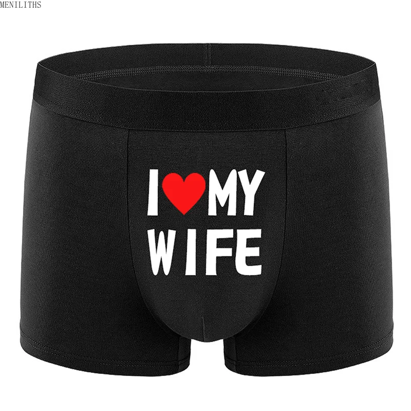5-Piece Set Of Heart Printed Black Men's Casual Boxer Shorts, Daily Sports Underwear, Men's Breathable Underwear