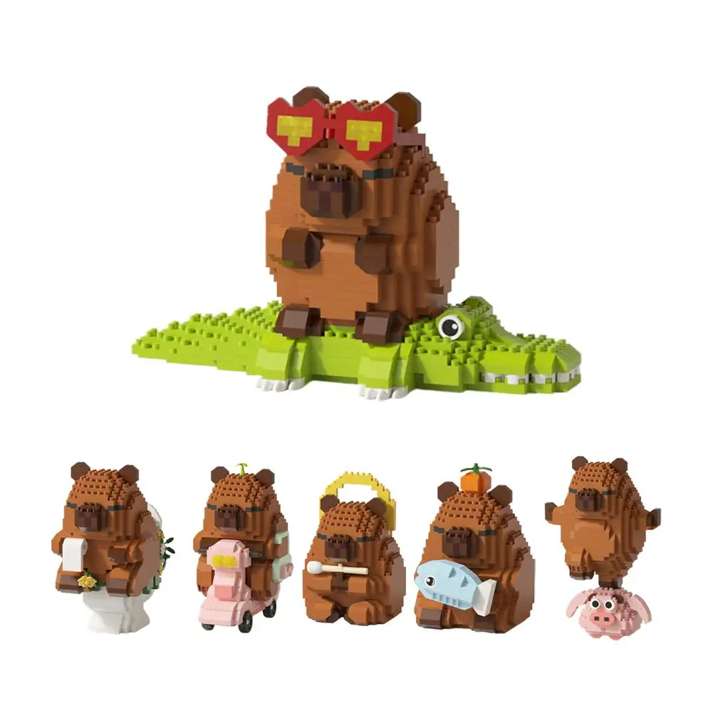 Capybara Building Blocks Set Premium Material Safe Educational Toys for Kids Creative Assembly Learning Cute Animal Shapes