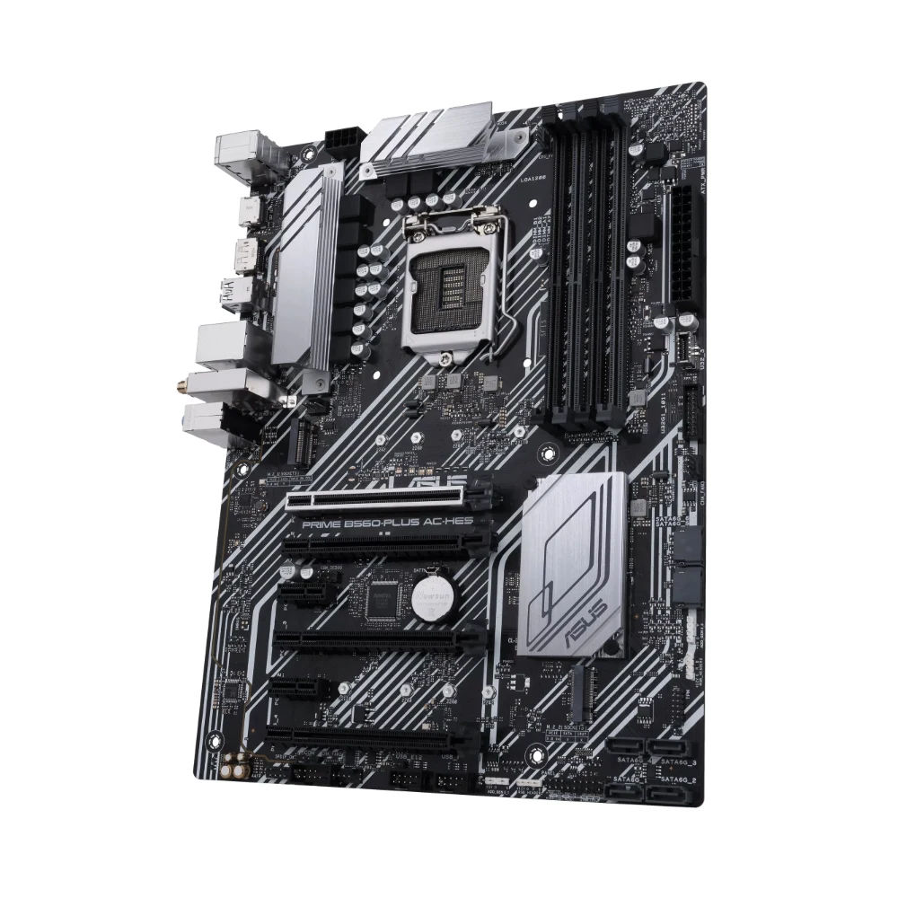 ASUS Motherboard, PRIME B560-PLUS AC HES, B560 Chipset, LGA 1200 Socket for 10th 11th Gen Core CPU, 10100F 11400F 10400F 11900F