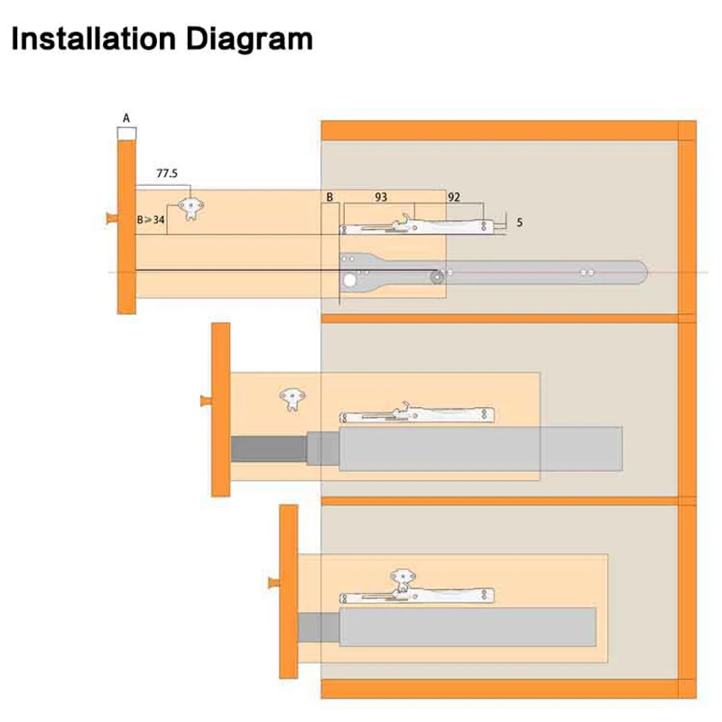 

2Set/Lot Sliding Door Damper Buffer For Wardrobe Closet Cabinet Cupboard Automatic Sliding Door Shrink Door Damper Mute