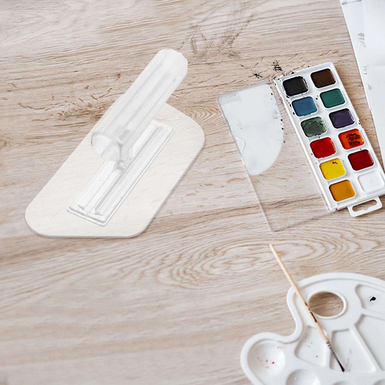 

Clear Multi-Sided Trowel Unique Design Artistic Plastering Lightweight Portable Easy Clean Maintain Precise Control Walls