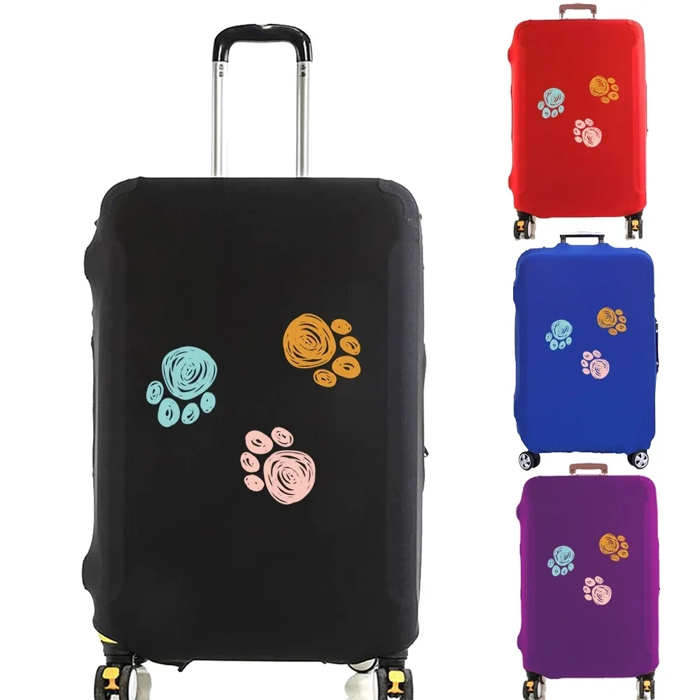 Three-color Feet Print Luggage Cover Suitcase Protector Thicker Elastic Dust Cover for18-32 Inch Trolley Case Travel Accessories