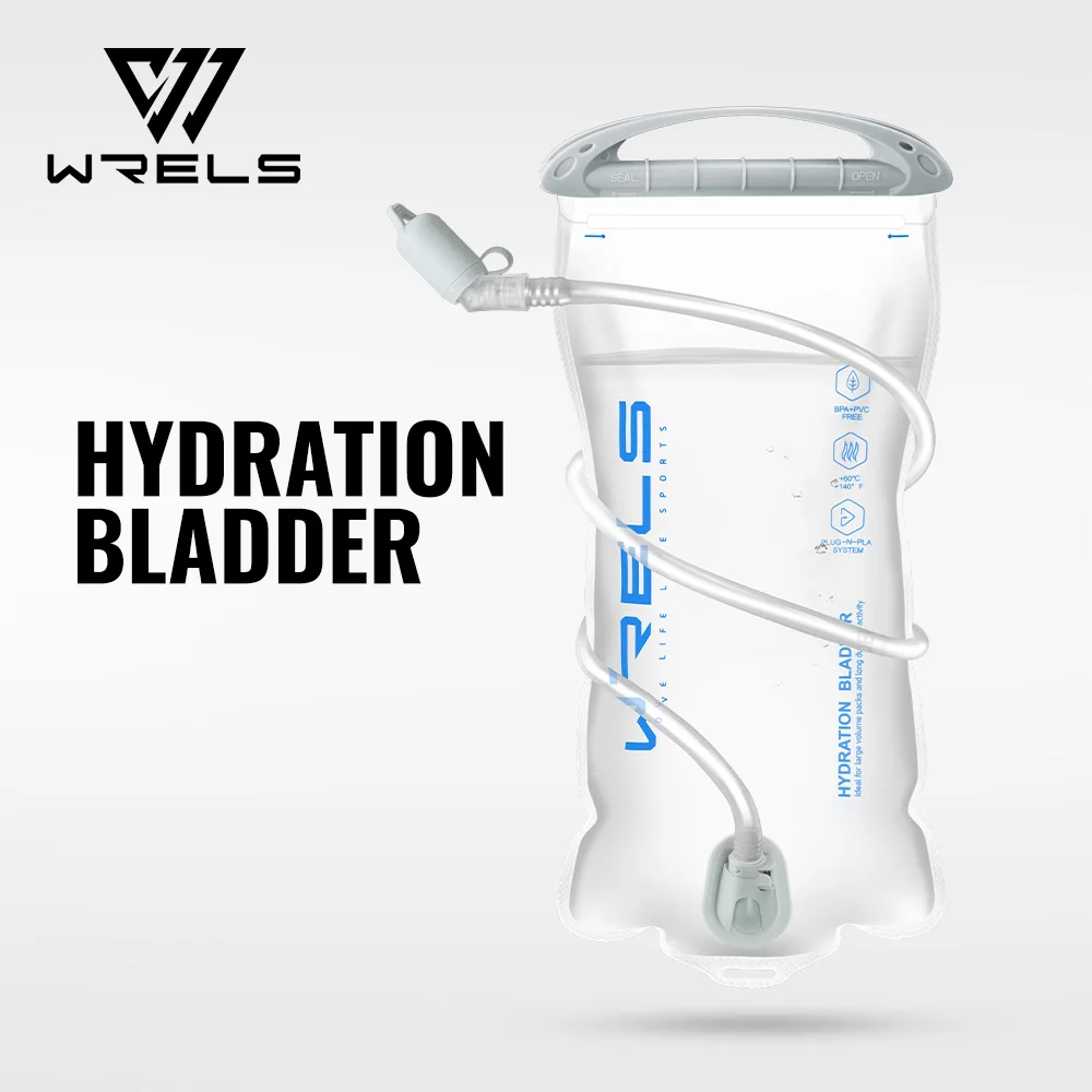 Bolsa de Hidratación WRELS, Depósito de Agua Libre de BPA, 1L 1.5L 2L 3L, para Senderismo, Ciclismo, Escalada, Chaleco de Hidratación Deportivo Impermeable