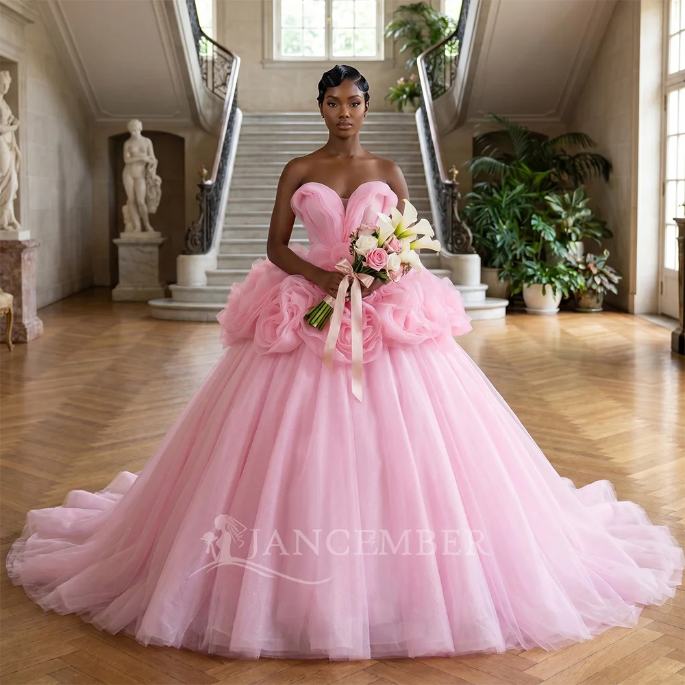 

Princess Quinceanera Dress for Girl Sleeveless Rushed vestidos de 15 quinceañera Customized Court Train Organza New Arrival 2026