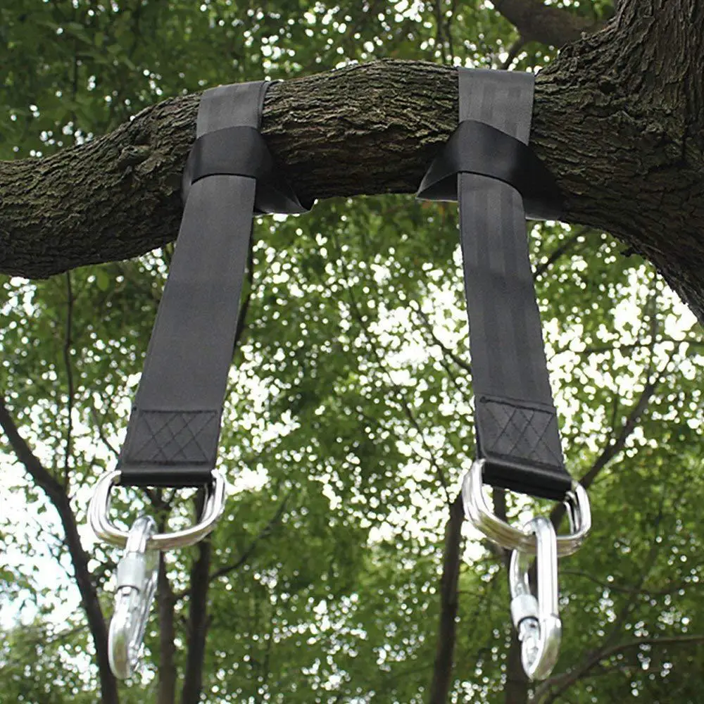 5FT Tree Swing Hanging Straps Heavy Duty Hammock Straps with Safer Lock Snap Perfect for Hammocks and Any Swing Holds 2200 lbs