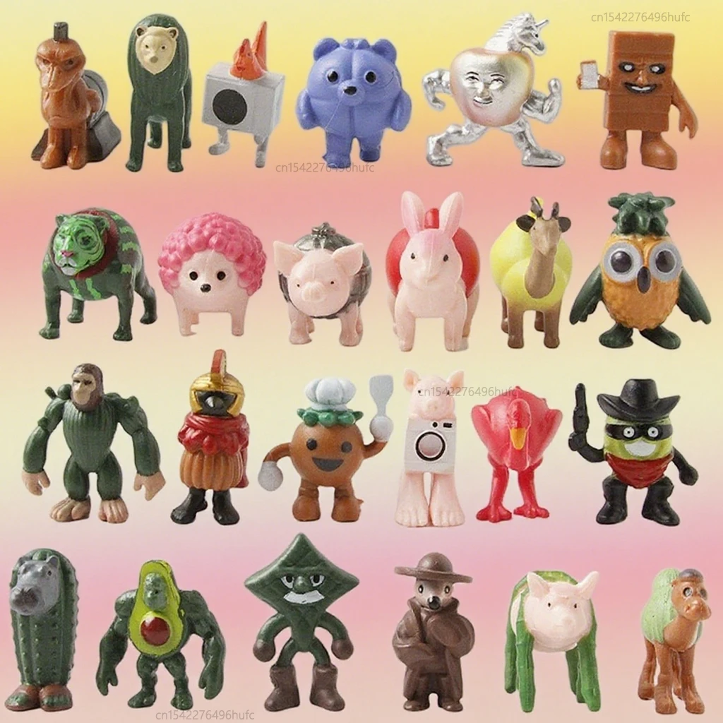 24 ピース/セット新しいユニークなイタリアのミーム Brainrot おもちゃグッズ小動物フィギュア装飾品子供の誕生日パーティーの好意ギフト