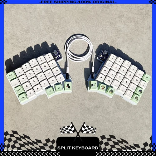 Teclado dividido Silakka54 con cable, soporte de intercambio en caliente, teclado QMK/VIAL, ergonomía RP2040zero, accesorios personalizados para jugadores de PC