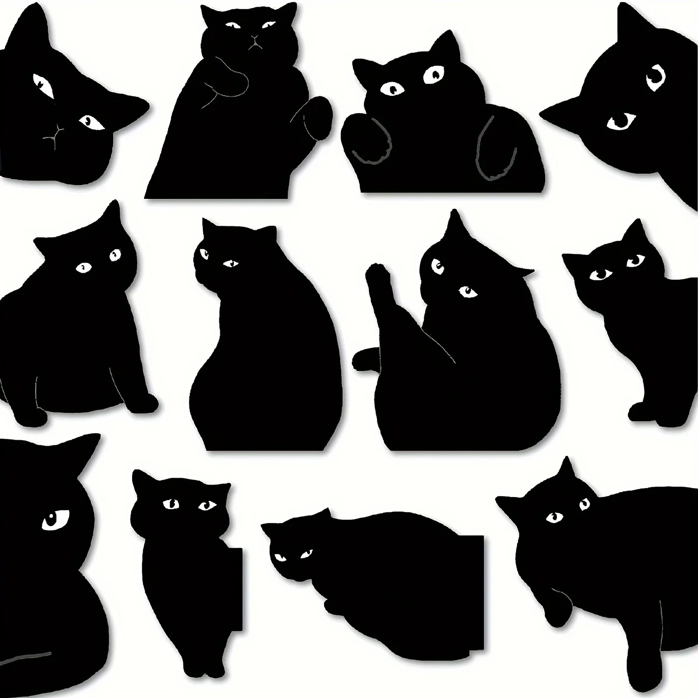 12/24 Pcs Magnetic Bookmarks For Book Lovers Cute Cat Kawaii Bookmark Christmas Gifts For School Office Reading Assistance Tools