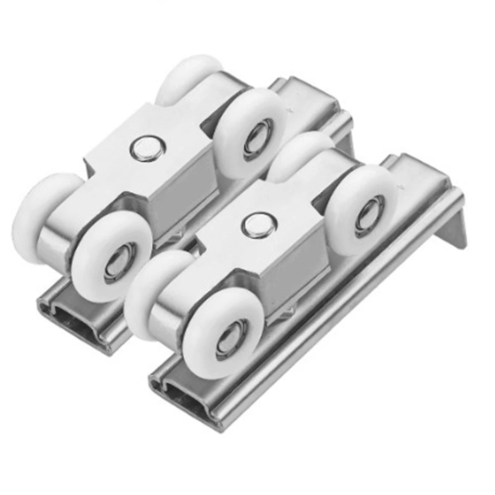 Thick Stainless Steel Hanging Wheel For Sliding Door Track, Wood Door, Kitchen Furniture Hardware Slides Accessories