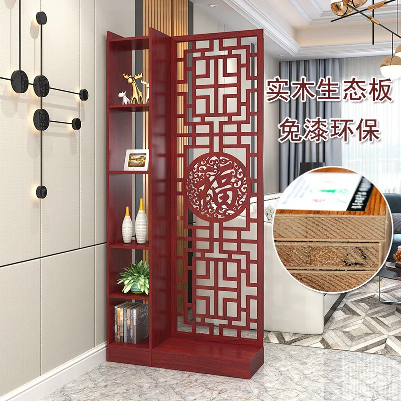 Новая перегородка для гостиной в китайском стиле, украшение для дома, двусторонняя, простая, современная, входная дверь в прихожей, твердая древесина p