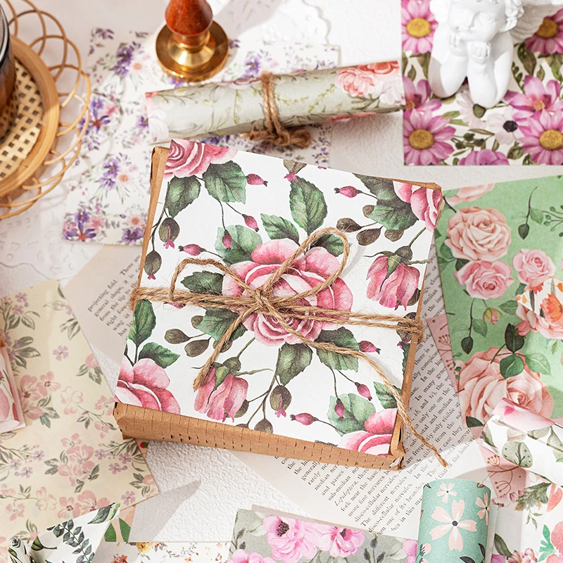 50 Sheets PET Die cut Stickers book Plants Flowers Decorative handmade Craft Material Diary Album Scrapbooking Supplies