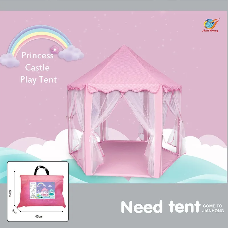 Tenda portatile per bambini tenda mongola pieghevole Tipi Baby Play House Gift grandi ragazze Pink Princess Castle Child Gift Room Decor