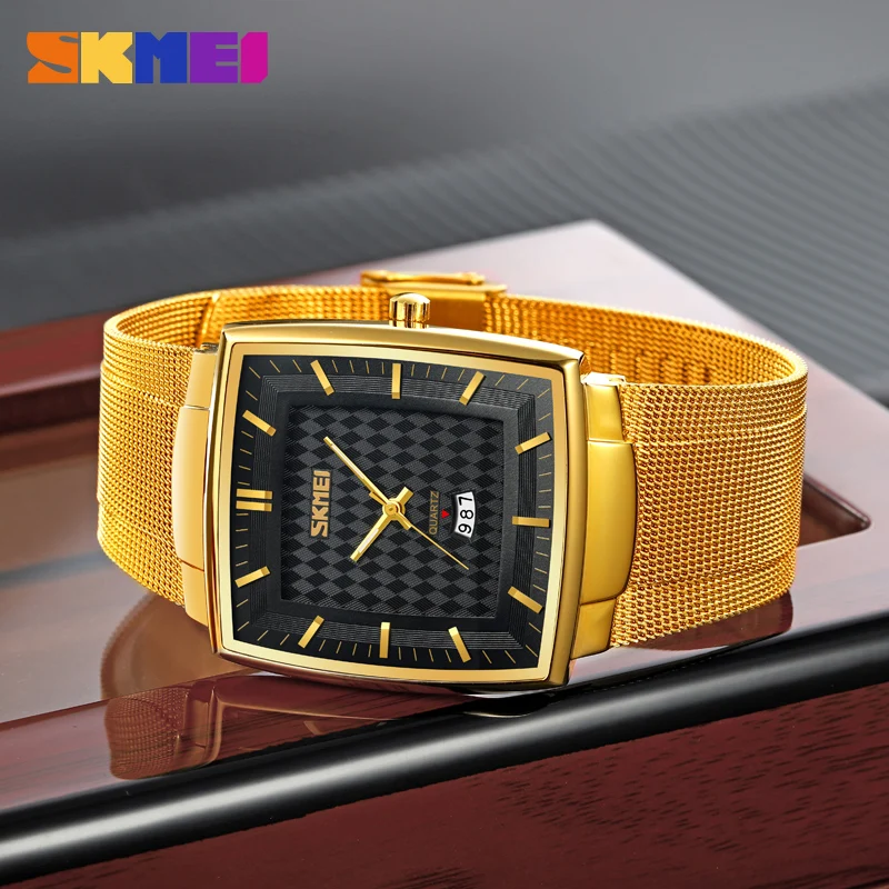 SKMEI Top Brand Luxury 2023 Full Steel Watches Mens Casual Time Date Quartz Wristwatch Sport Watches Clock Male reloj hombre