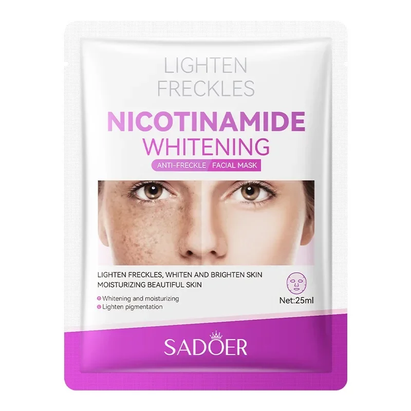 Mascarilla Facial de niacinamida, máscara hidratante para el cuidado de la piel, para reducir los poros, eliminar manchas oscuras, 5/10 piezas