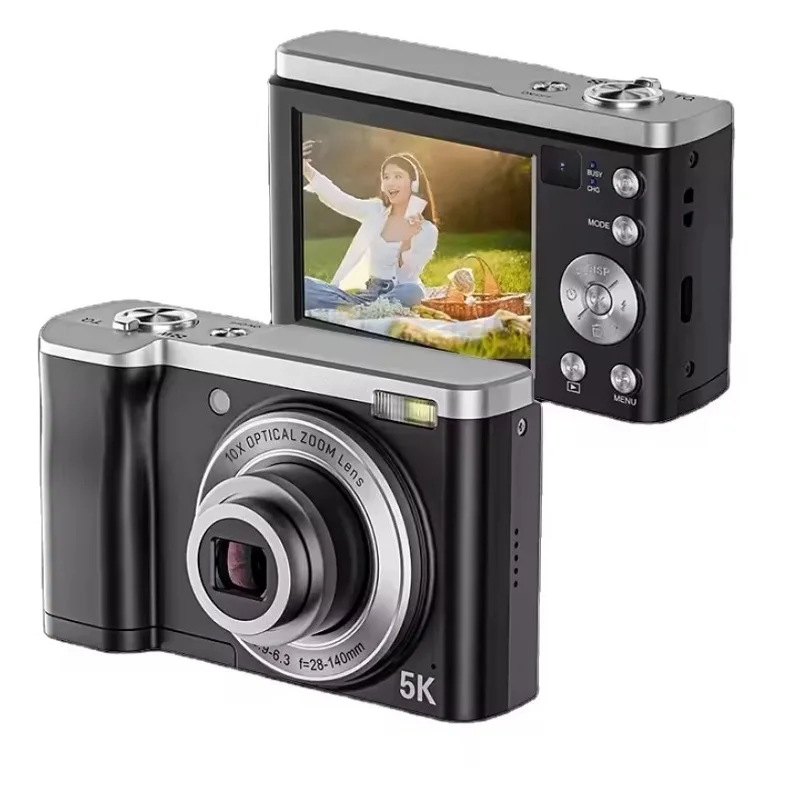 5K Ultra HD Digital Camera Telescopic lens Shooting 10X Optical Zoom Anti Shake Camera Shooting Entry-Ievel Household Camera