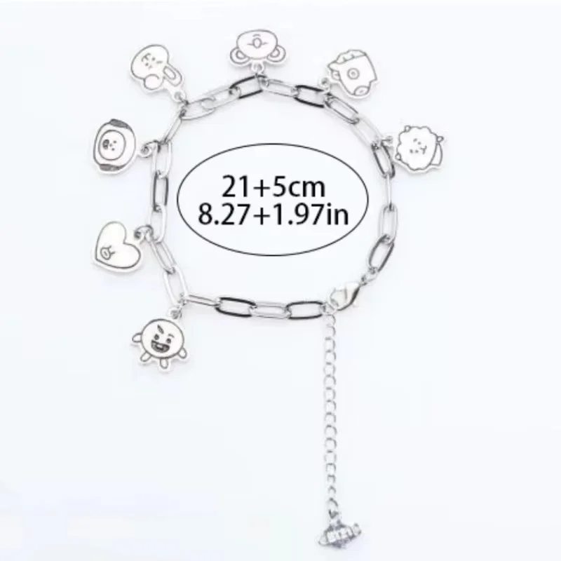 

Модный браслет Kawaii Bt21 Rj Koya Shooky Chimmy для пар, двухмерный, регулируемый, высококачественный, подарок