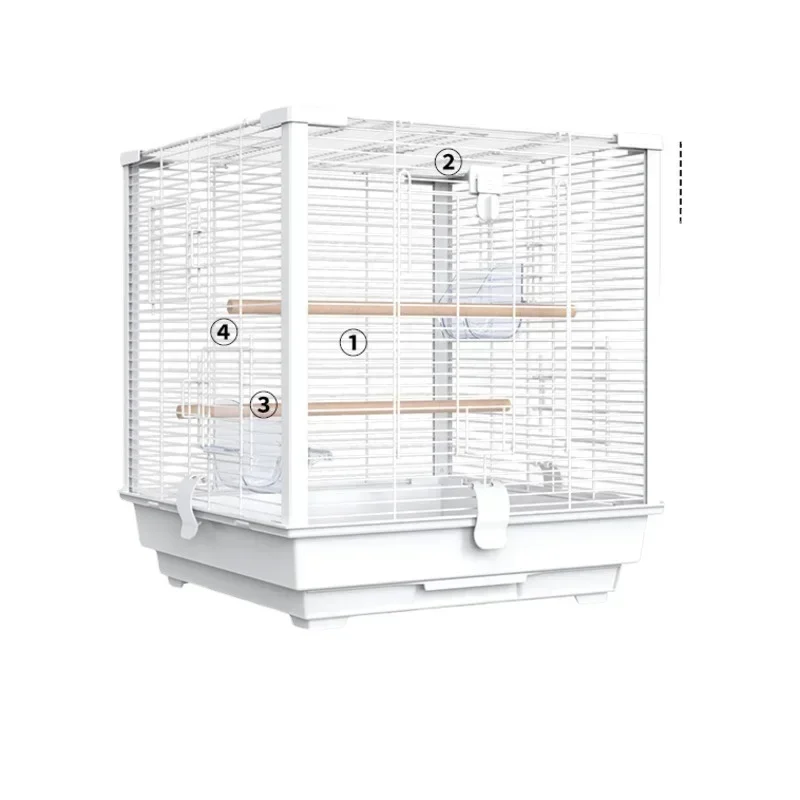 Nids carrés en aluminium pour oiseaux, Cage à oiseaux pour perroquets, visualisation panoramique, nids à haute éclaboussures pour canaris, maison respectueuse des animaux domestiques Nids carrés en aluminium pour oiseaux, Cage à oiseaux pour perroquets, visualisation panoramique, nids à haute éclaboussures pour canaris, maison respectueuse des animaux domestiques