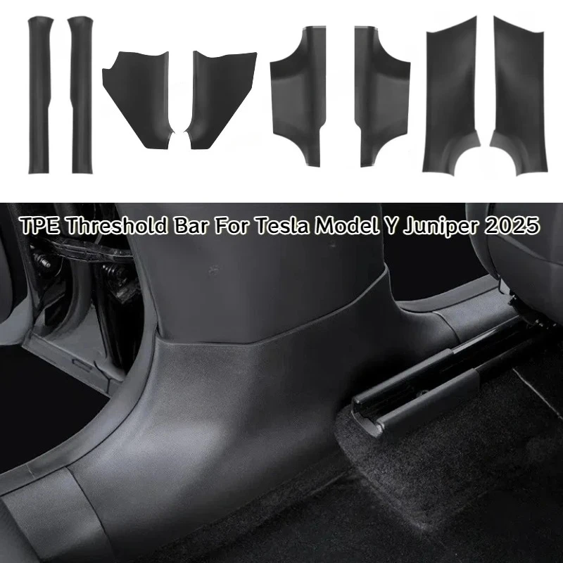 AB Pillar Threshold Strip for Tesla Model Y Juniper 2026 Front Rear Door Threshold Anti-kick Pad Protector Interior Accessories