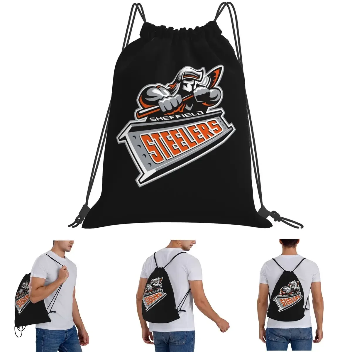 

Рюкзаки The Sheffield Steelers, многофункциональные портативные сумки на шнурке, спортивная сумка, сумки для книг для мужчин, женщин, студентов
