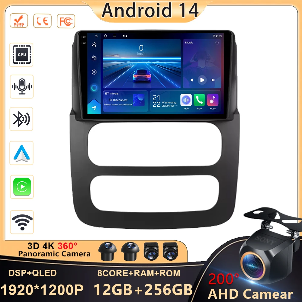 

Carplay Radio for Dodge Ram 3 DR DH 2001-2006 with Navigation GPS Android Auto Multimedia Player WiFi Auto radio BT no 2 DIN