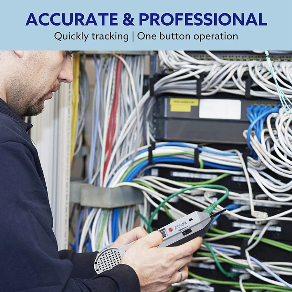 

200EP Tone Generator Kit High Accuracy Cable Toner Detector Finder Tester with Inductive Amplifier for Network Cables Collation