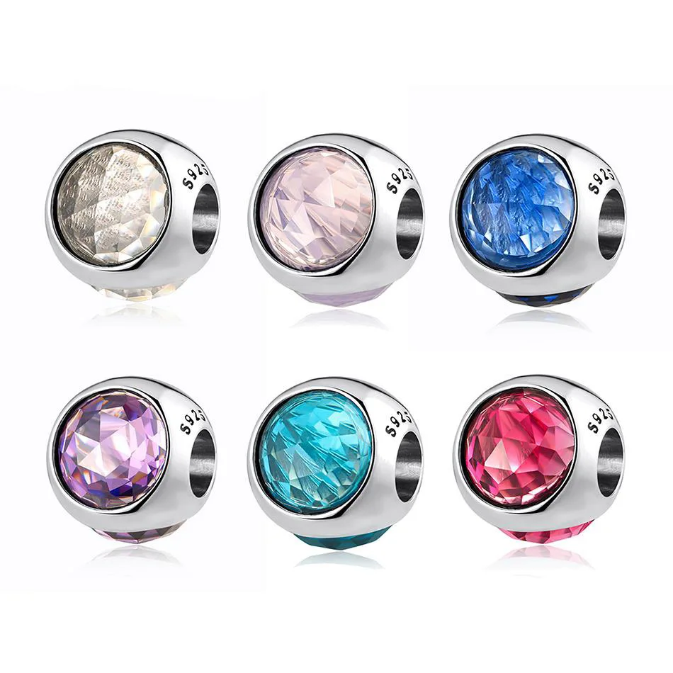 

Colourful Radiant Droplets Charm Fit Women Bracelet Bangle DIY Jewelry Authentic S925 Sterling Silver Bead Girl Lady Gift