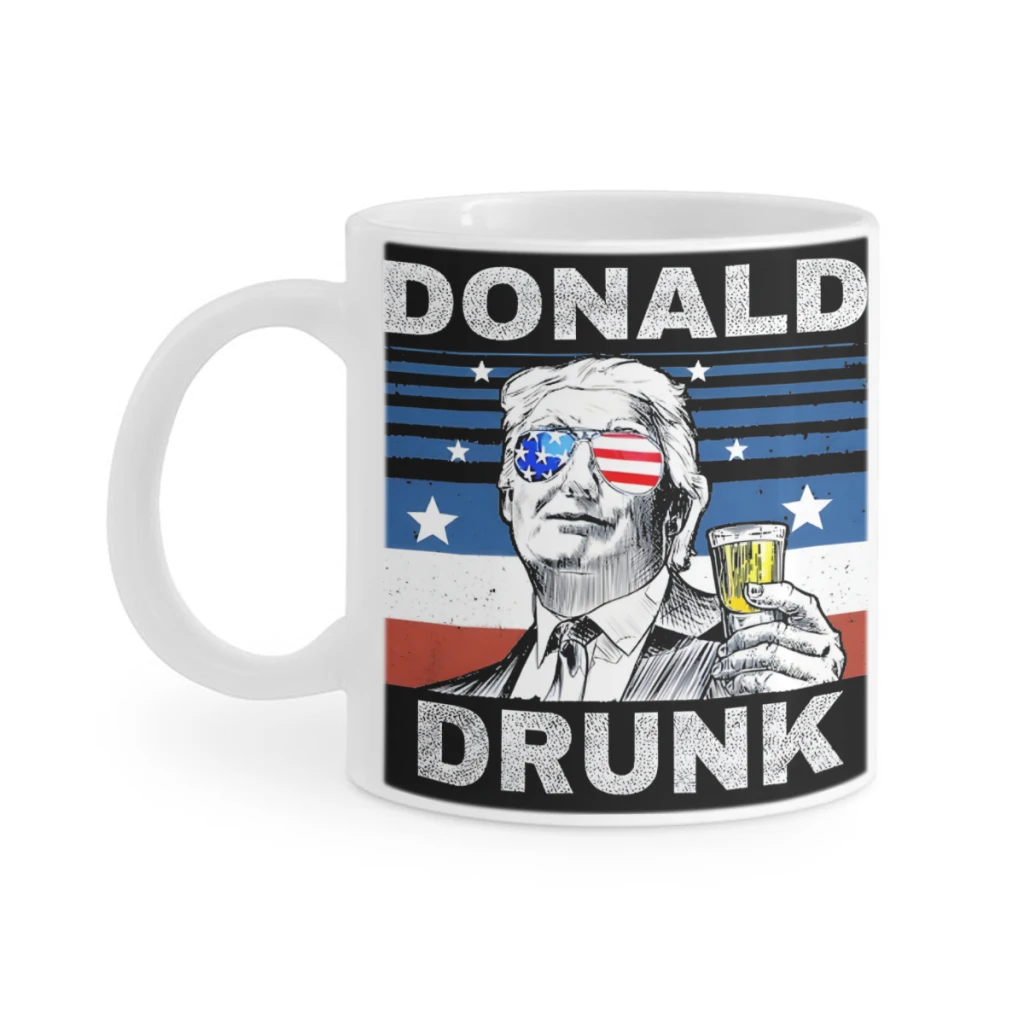 1pc 11oz Donald Drunk Coffee Mug Tea Cup Coffee Cup Funny Birthday Gifts for Women and Men Ceramic Mug