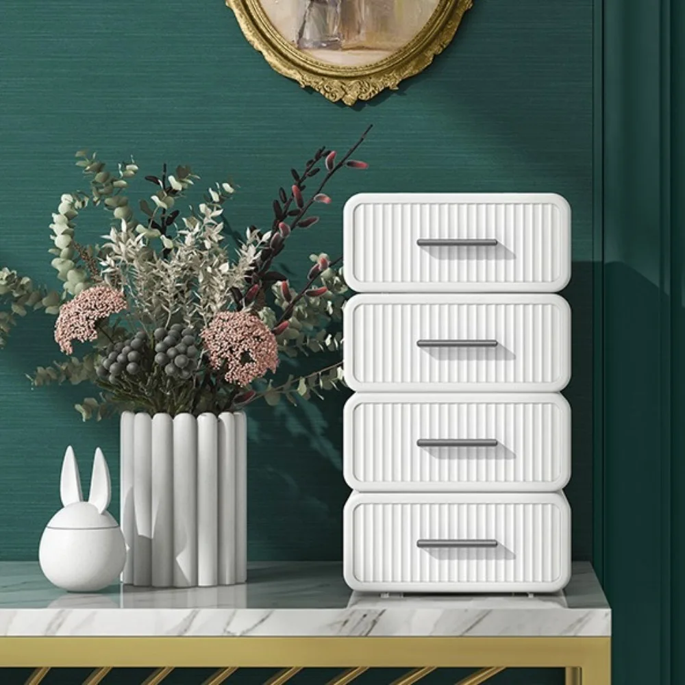 

Plastic Desktop Storage Box Single-Layer Stackable Office Storage Cabinet Socks Underwear Stationery Table Organizer Office