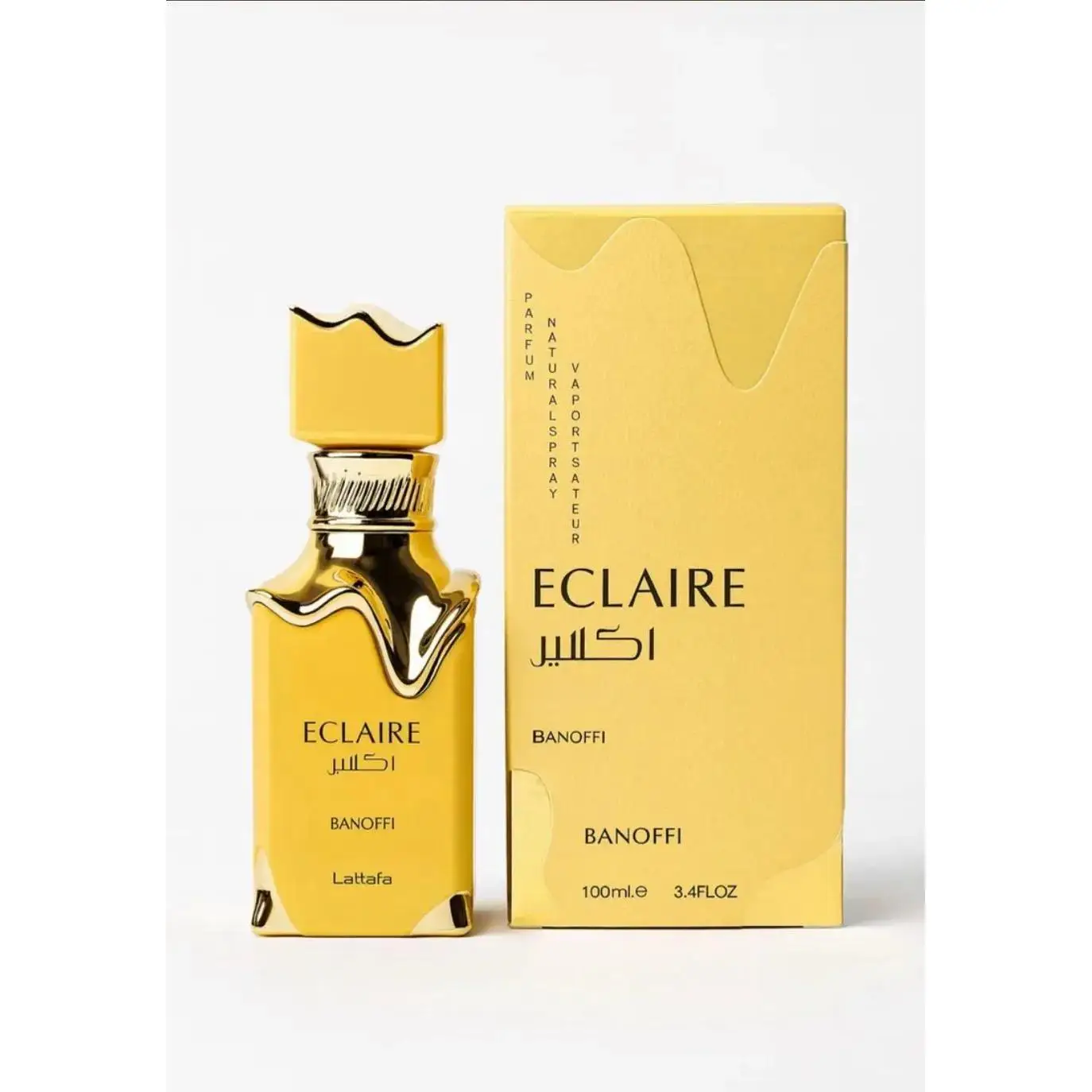 Lattafa Eclaire Banoffi 100ml - Perfume Femenino Dulce y Gourmand con Salida de Plátano y Dulce de Leche. ORIGINAL