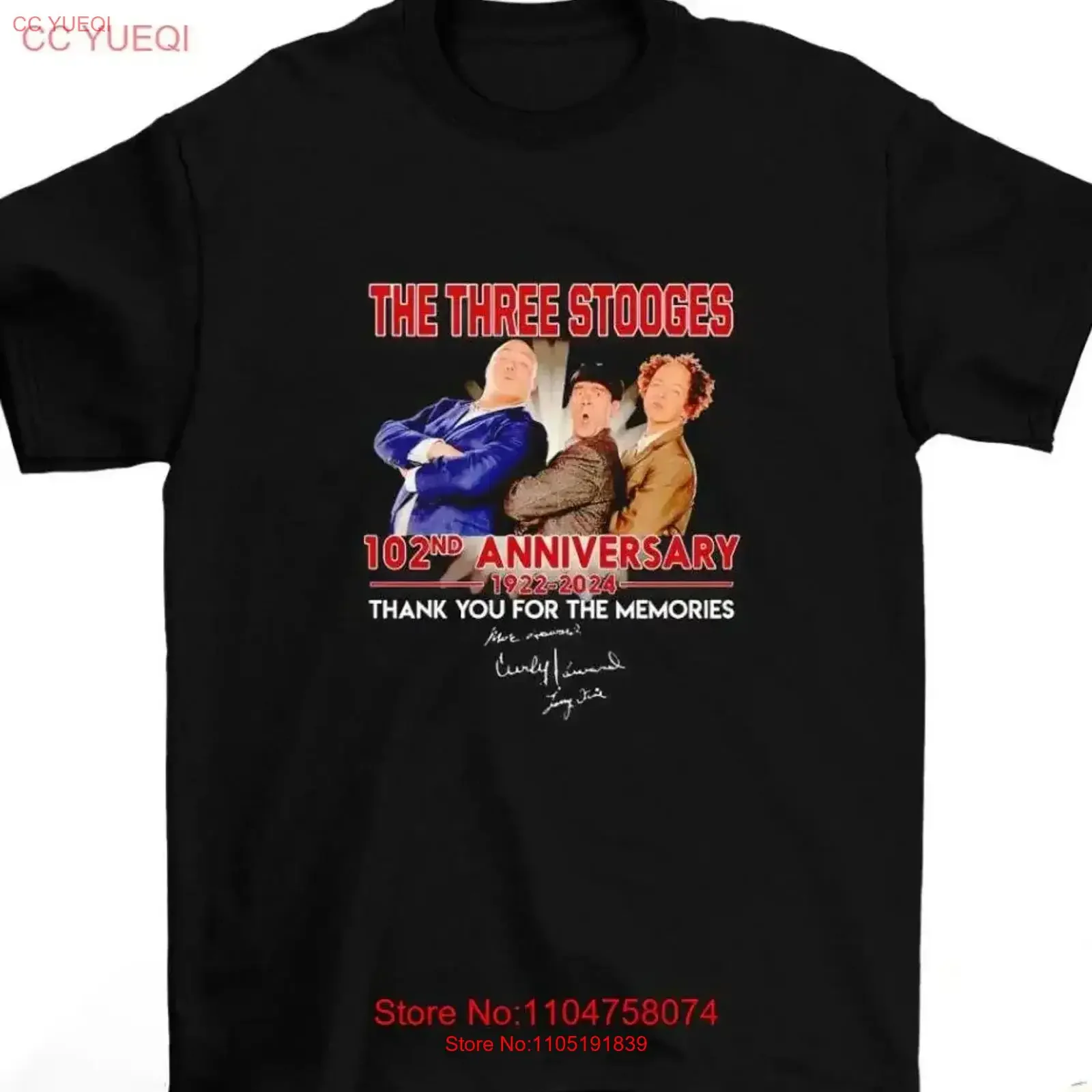 

Рубашка с подписями персонажей The Three Stooges 102. rocznica 1922 2024, винтажный потертый топ для повседневной носки, дышащая