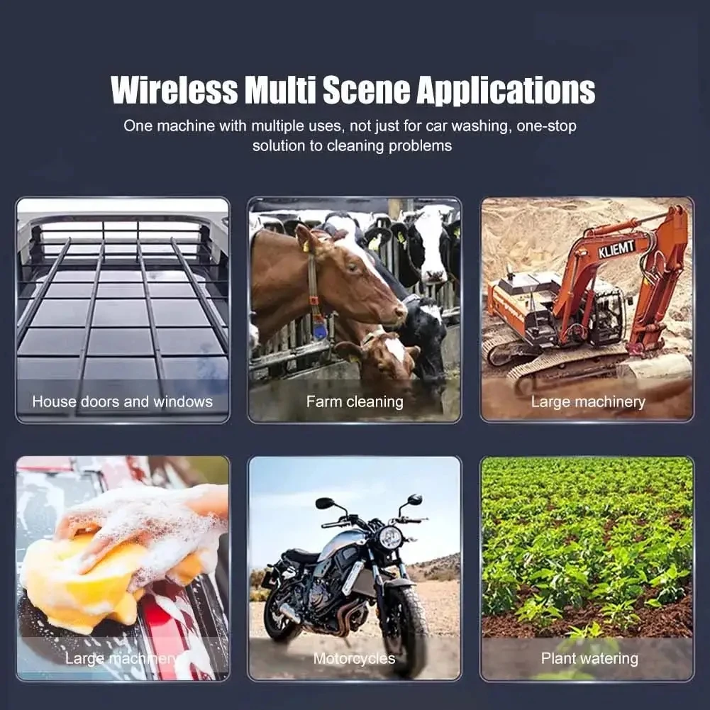 Multifunctionele Stoom Water Service Drukpomp Apparatuur Hoge Pers Wasmachine Sproeikop Cleaner 24/48/96Hv Lithium batterij