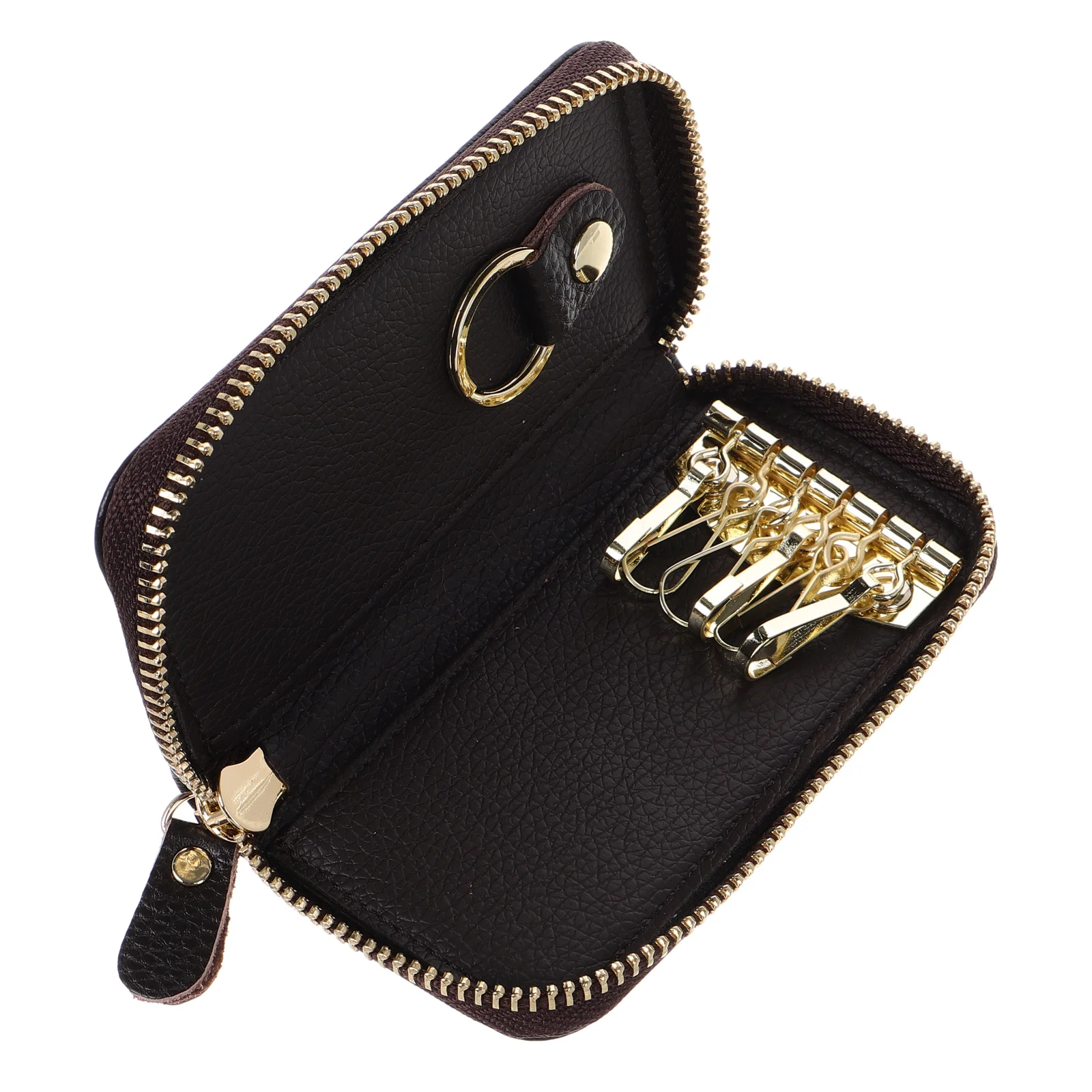 

Large Capacity Case Pu Holder Bag For Car Home Office Zipper Key Organizer Card Wallet Portable Key Pouch