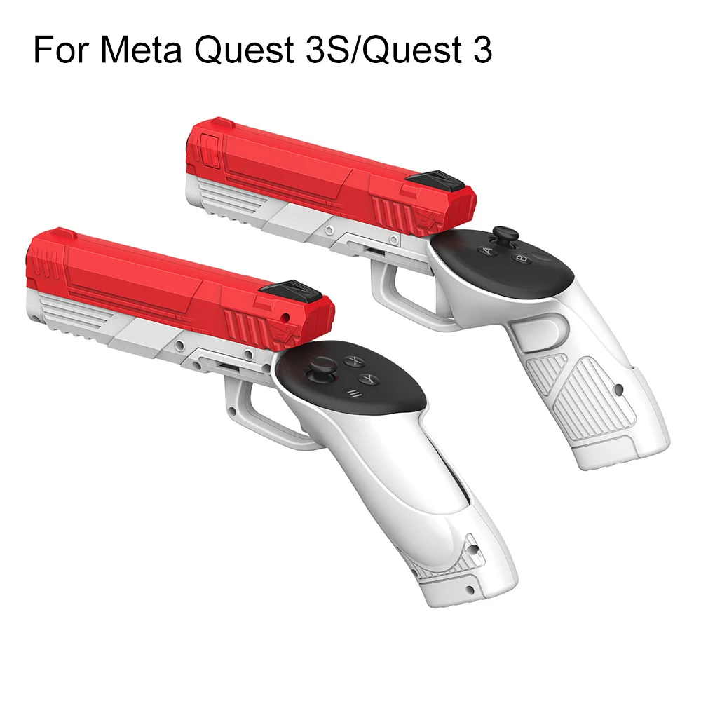 1 Pair VR Gun Stock Grips for Meta Quest 3 / Quest 3S VR Controller Enhanced Gaming Shooting Experience for Quest 3 Accessories