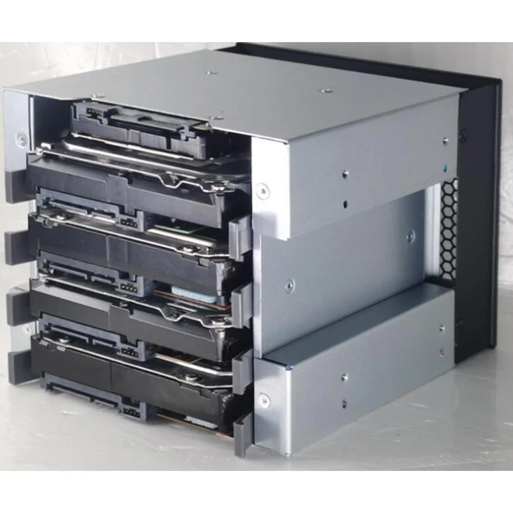 4베이 대용량 HDD 하드 드라이브 케이지 랙 5인치 3 x 광학 드라이브 베이 - 3.5인치 SAS SATA 하드 드라이브 트레이 캐디 A002