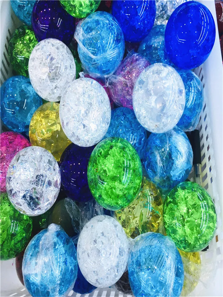 6 cm Kristalle Glas Eis Riss Ball Quarz Murmeln Magische Kugel Fengshui Ornamente Rocky Wasser Brunnen Bonsai Ball Hause decora – Detail 9