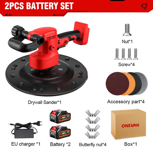 Бесщеточный электрический шлифовальный станок для гипсокартона, 1200 Вт, 380 мм, полировщик стен, шлифовка сухих стен для батареи 18 В