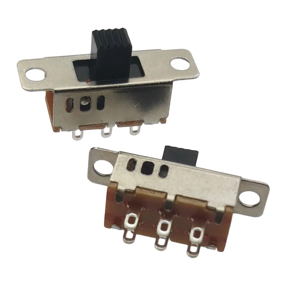 10szt On-Off 3-pozycyjny 6P PCB Panel przełącznika suwakowego Montaż panelowy Pionowy przełącznik suwakowy 6-pinowy przełącznik dwupozycyjny Uchwyt wysoki 5 mm