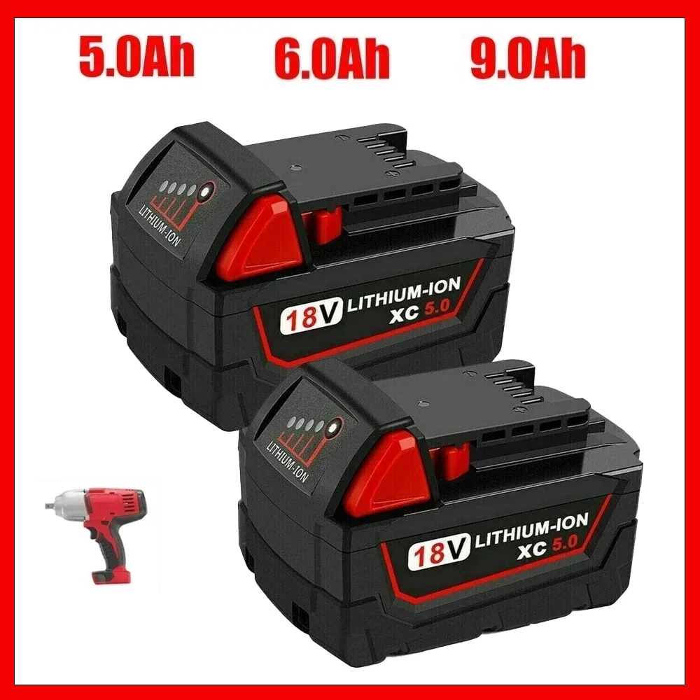 

Cordless Power Tools 18V For Milwaukee M18 Battery M18B6 XC 9.0 Ah Li-Ion 48-11-1860 48-11-1852 Or Charger 48-11-1850 48-11-1840