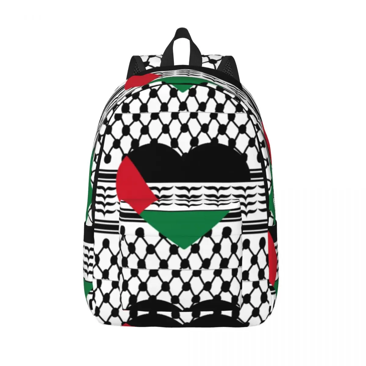 Palestine Heart & Keffiyeh Classical Backpack Durable Student Hiking Travel Daypack for Men Women Laptop Canvas Bags