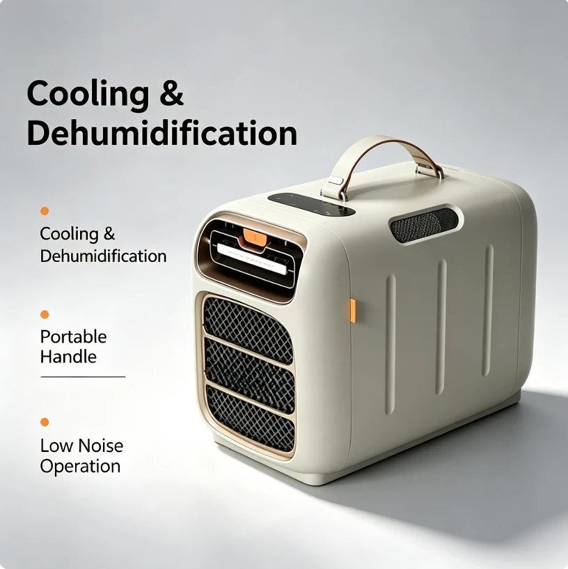Compact Portable Dual Scene Cooling Machine Fast Silent Air Cooling Equipment For Indoor Bedroom Camping Tent Heat Relief