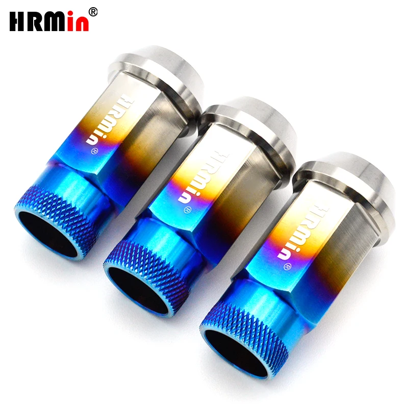 HRMin Gr5 titanium cone seat wheel rim lug nut screws cap M14x1.5x48mm for Toyota Honda Jeep, Land rover,Tesla, Cherokee,Jaguar