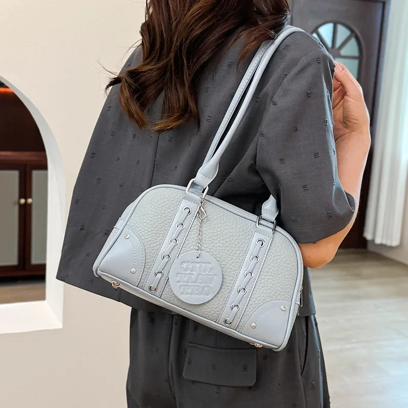 

2025 Women's Premium Bowling Bag - Minimalist Underarm Shoulder Tote, Spacious Work Purse for Daily Commute.