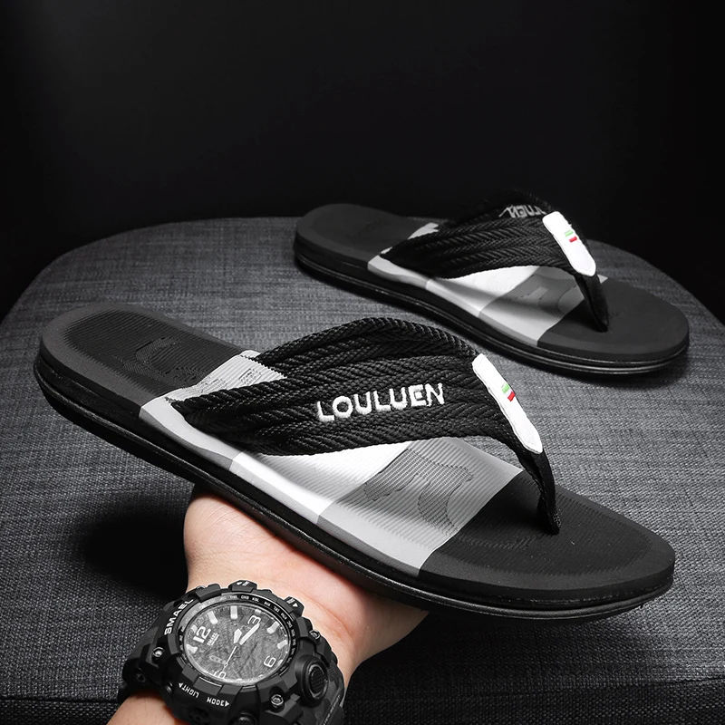 High Quality Flip Flops Men Summer Slippers Non-Slip Breathable Casual Beach Slippers For Men Outdoor Flat Slippers