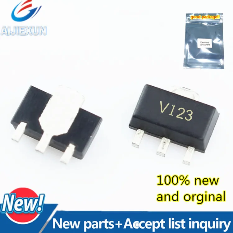 2pcs 100% new and orginal GVA-123+ SOT89 silk-screen V123 large stock