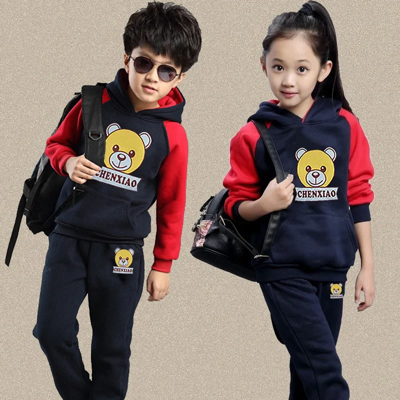 

Sports Suit for Boys Girls Clothing Letter Kids Vest + Hoodies and Pants Tracksuit for Kids Warm Clothing Sport 3ps Suit