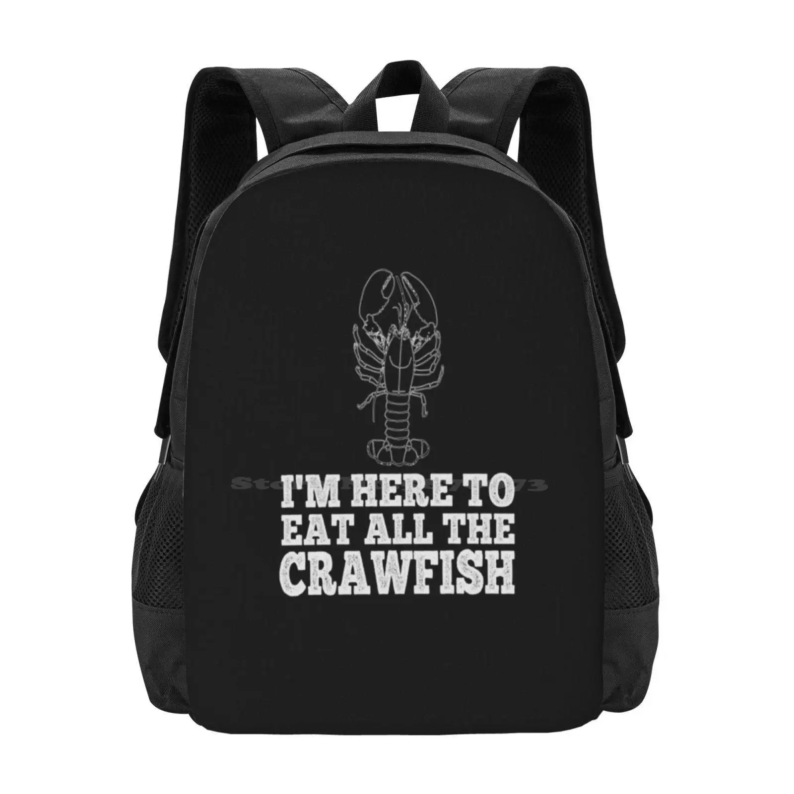 

I'M Here To Eat All The Crawfish-Funny Pattern Design Bagpack School Bags Crawfish Pun Joke Im Here To Eat All The Crawfish