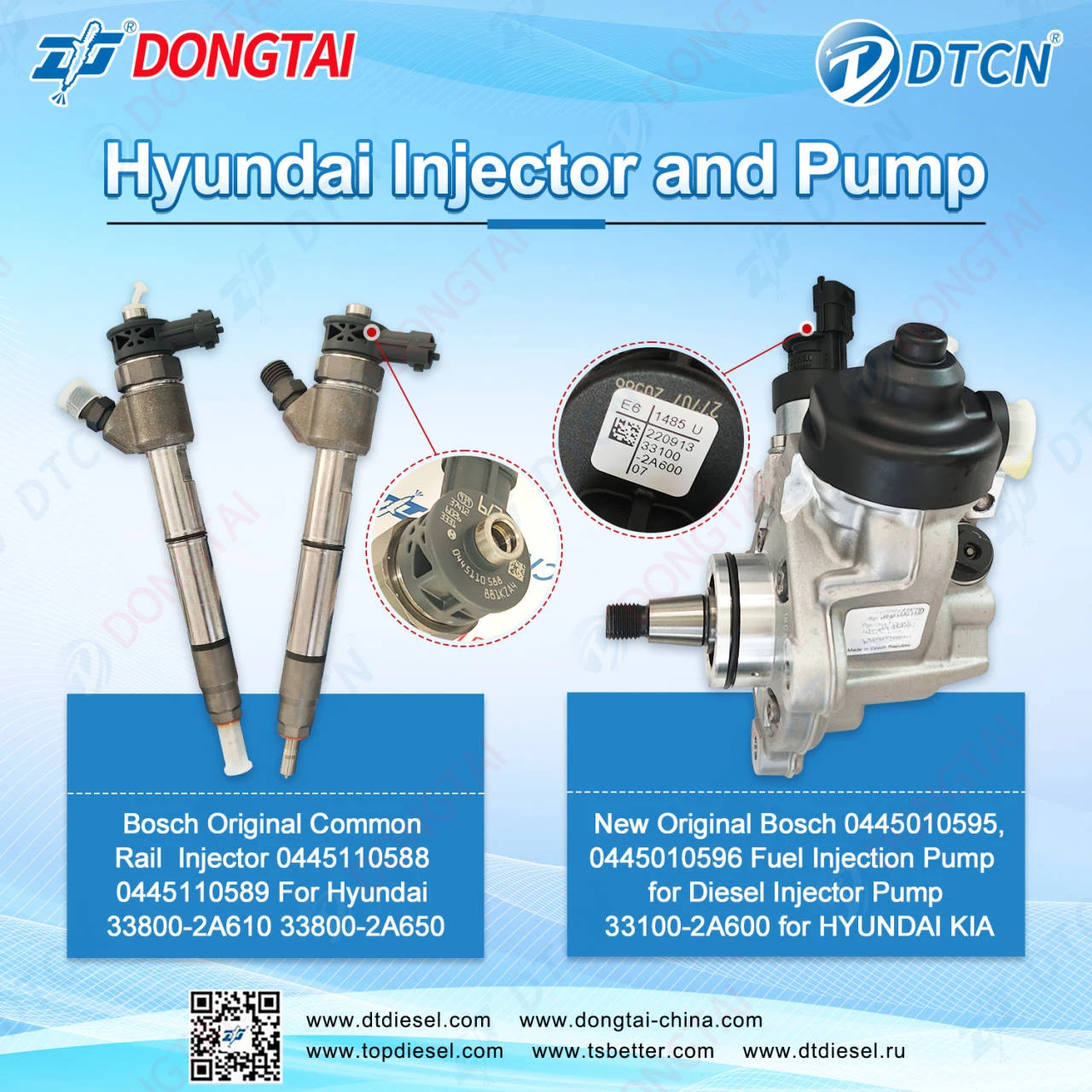 New Original 0445010595 0445010596 Fuel Injection Pump For Diesel Injector Pump 33100-2A600 For HYUNDAI KIA