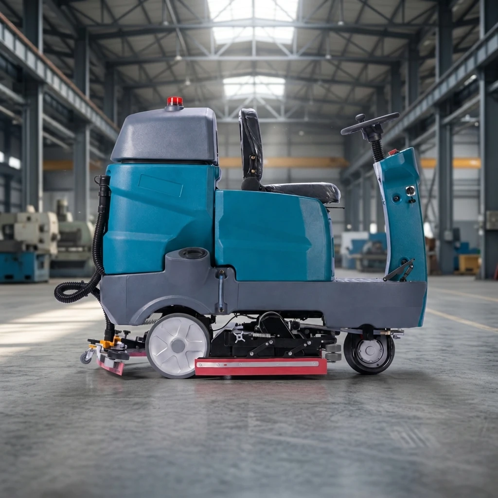 Ride on Floor Scrubber Zoyon ZY-D8G 5300㎡/h 850mm Width Large Tank for Warehouse Airport Supermarket