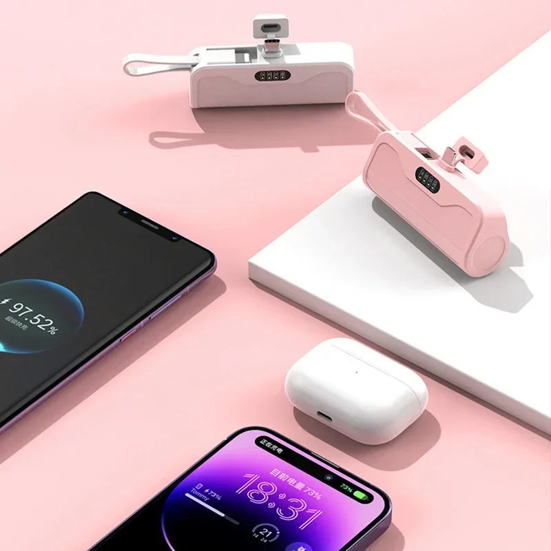 شاحن هاتف محمول صغير محمول بطارية خارجية قوة البنك التوصيل والتشغيل مناسب لأجهزة Apple Samsung Huawei Xiaomi 10000mAh